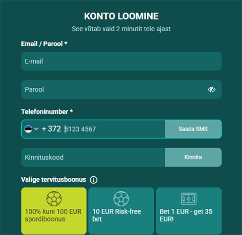 registreeru VivatBet